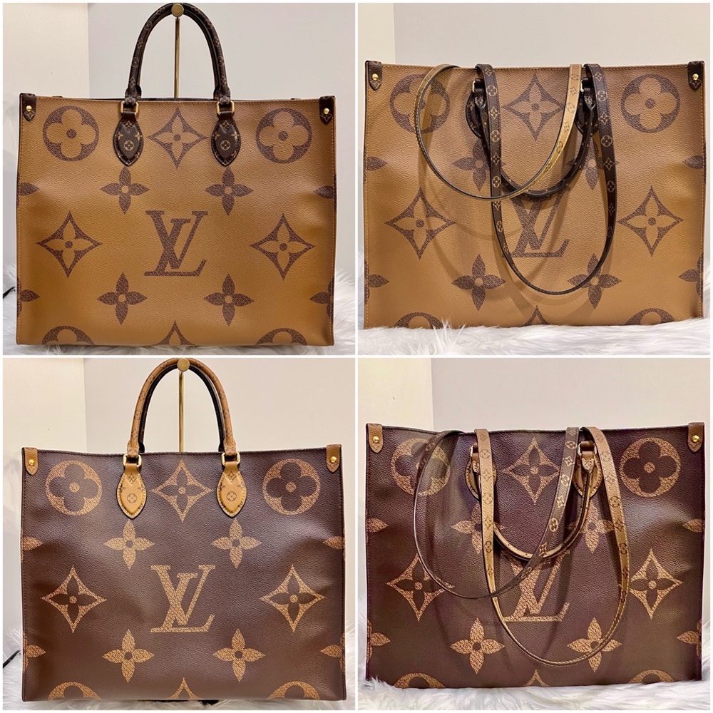 LV Limited Edition Louis Vuitton Giant Monogram Reverse Canvas OnTheGo GM Tote - Picture 16 of 16